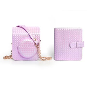 Instax Mini 12 Purple Leather Case & Album Set with Strap - 1
