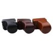 Canon EOS M200 Full Body PU Leather Case Bag with Strap (Brown) - 2