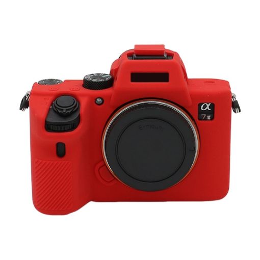 Red Soft Silicone Protective Case for Sony A7 III/A7R III/ILCE-7M3 - 1