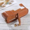 PU Leather Camera Half Case for FUJIFILM X-E3, 1/4" Thread, Brown - 5