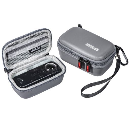 Insta360 X5/X4 STARTRC Camera Case with Carabiner & Strap - Grey - 1