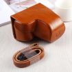 Sony A6400 Full Body PU Leather Camera Case Bag with Strap (Brown) - 1