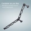 Black Aluminum Extension Arm for GoPro, Insta360, DJI Cameras - 6