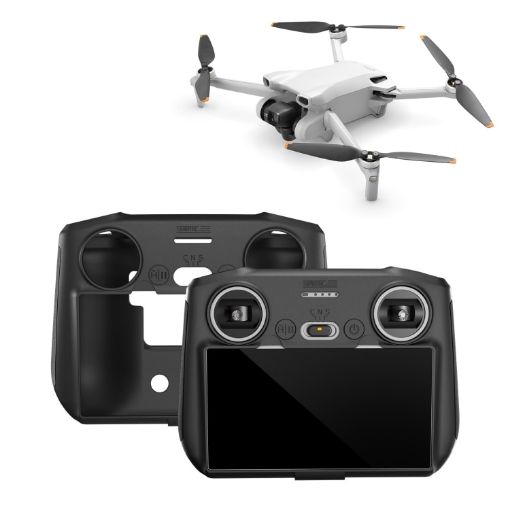 Silicone Shockproof Case for DJI Mini 3 Pro Remote (Black) - 1
