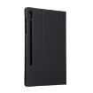 Black Leather Case with Holder for Galaxy Tab S6 T860 - Texture Finish - 3