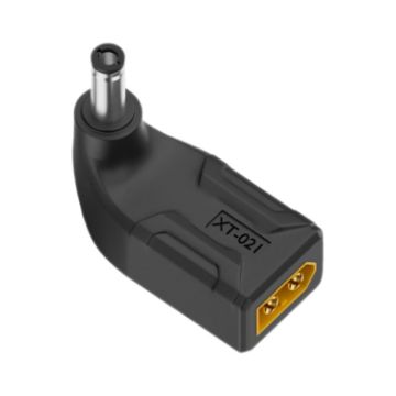 XT-021 XT60 Male to 5.5x2.1 Adapter 3D Bend Interchange - 1