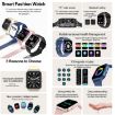 ZW36 Smart Watch 1.83" BT Call, Blood Oxygen/Pressure/Heart Rate Blue - 4