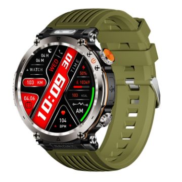 HT30 1.7" IP68 Smart Watch: Flashlight, Detector & Compass - 1