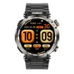 HT30 1.7" IP68 Smart Watch, Steel Band, Flashlight, Compass (Black) - 2