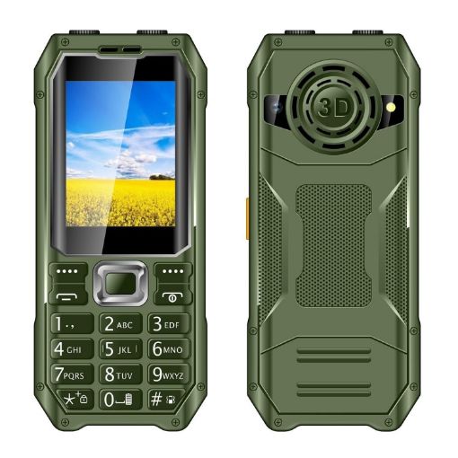 Q6000 Elder Phone, 2.4", 6800mAh, SOS, Dual SIM, EU Plug (Green) - 1