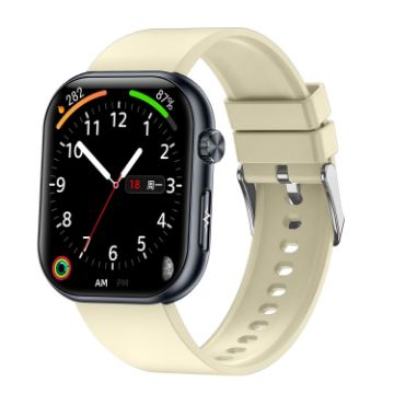 ET587 Yellow Smart Watch, ECG/Blood Sugar, 1.95" AMOLED Display - 1