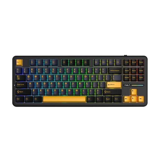 AULA F87 87 Keys RGB Mechanical Keyboard (Thunder Black) Wireless - 1