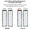 Onten UCA322+ 10Gbps M.2 NVMe NGFF SSD Enclosure M-key - 4