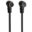 0.5m Mini DIN 5 Pin A/V Cable, Male to Female Elbow - 1