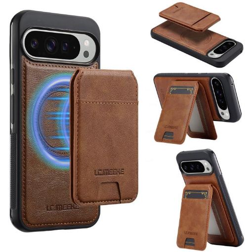 Google Pixel 10 Pro XL Brown RFID Card Bag Magsafe Case - 1