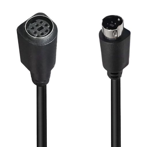 Mini DIN 7 Pin A/V Cable 0.5m (M to F Straight) - 1