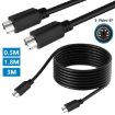 1.8m Mini DIN 6 Pin Extension Cable - Male to Male Straight - 5