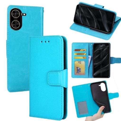 Redmi A5 4G Crystal Texture Leather Case (Sky Blue, 171.7mm) - 1