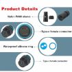 10Gbps IP68 Waterproof Type-C Female to Female Coupler Adapter - 4