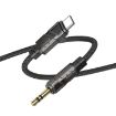 Borofone BL22 3.5mm to USB-C Zinc Alloy AUX Cable, 1m (Black) - 3