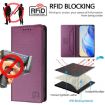 Ulefone Note 14 Violet RFID Leather Case - Dual-Fold Magnetic Suction - 5