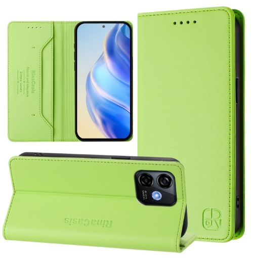 Ulefone Note 16 Pro RC01 Magnetic RFID Leather Case - Grass Green - 1