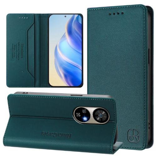 Ulefone Note 17 Pro RC01 Dark Green RFID Leather Phone Case - 1