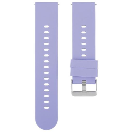 Lavender Purple 20mm Silicone Watch Band with Steel Buckle - 1
