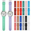22mm Red Silicone Watch Band with Solid Color Steel Buckle - 4