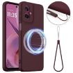Moto G55 5G Shockproof Silicone Magsafe Case - Plum Color - 1