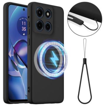 Shockproof Silicone Magsafe Case for Moto G Stylus 5G 2025 (Black) - 1