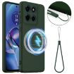 Moto G Stylus 5G 2025 Shockproof Silicone Magsafe Case (Dark Green) - 1