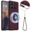 Motorola Edge 60 Pro Plum Shockproof Silicone Magsafe Case - 1