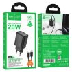 hoco N60 PD20W Type-C Charger Set EU Plug with 1m Cable (Black) - 3