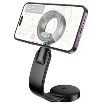 hoco H71 Totem Car Console Magnetic Phone Holder (Black Grey) - 1