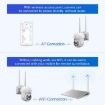 ESCAM WNK710 3MP HD WiFi Dual-light Camera, EU Plug, White - 5