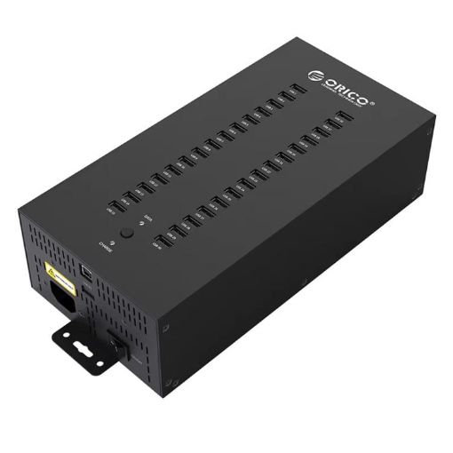 ORICO IH30P Industrial 30-Port USB 2.0 Hub, EU Plug, Black - 1