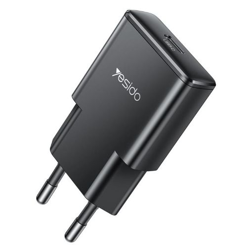 Yesido YC74 30W Ultra-thin USB-C Travel Charger, EU Plug Black - 1