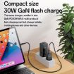 Yesido YC74 30W Ultra-thin USB-C Travel Charger, EU Plug Black - 5