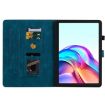 Tecno Megapad 11 Dark Blue Lily Embossed Leather Tablet Case - 3