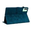 Tecno Megapad 11 Dark Blue Lily Embossed Leather Tablet Case - 5