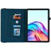 Tecno Megapad 11 Tablet Case - Blue Butterfly Flower Embossed Leather - 3