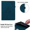 Tecno Megapad 11 Tablet Case - Blue Butterfly Flower Embossed Leather - 6