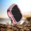 Fitbit Versa 3/Sense Double Row Diamond Protective Case (Pink) - 2