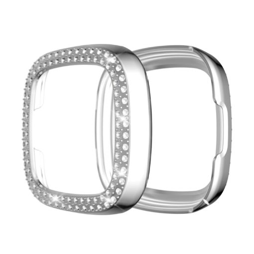 Versa 3/Sense Diamond Plated PC Protective Case - Silver - 1