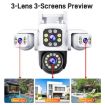 2MP HD 360 Panorama 3 Lens Wireless WiFi Camera, 30-Day Memory - 3
