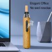 Portable Walnut Car Ashtray with Lazy Cigarette Holder - 3