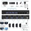 KC-KVM402DP 8K 30Hz Dual Monitor KVM Switch, 4 In 2 Out, EU Plug - 3