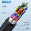 240W Type-C Elbow to Female Panel Extension Cable, 0.3m - 3