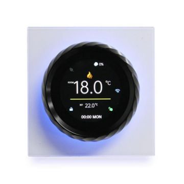 BHT-2007-P16-GB Electric Heating Thermostat, 1.6" TFT Screen, White Black - 1